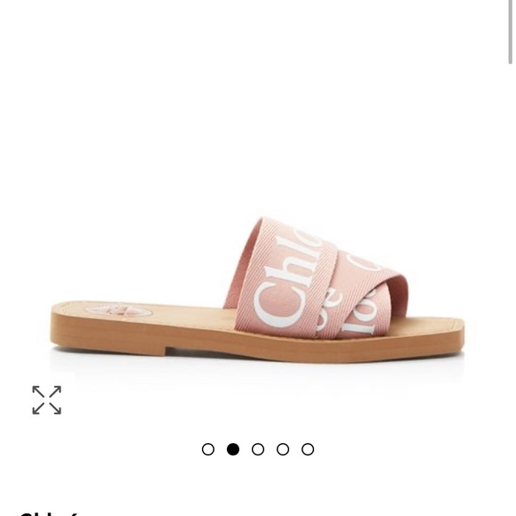 ❌ SOLD ❌ Chloé Woody Ribbon Logo Sandals Pink - Picture 9 of 12